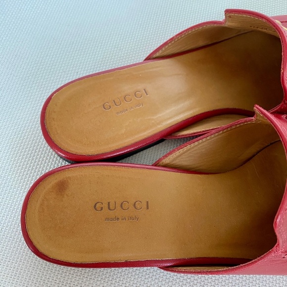 GUCCI Princetown Leather Red Slipper - Picture 6 of 11